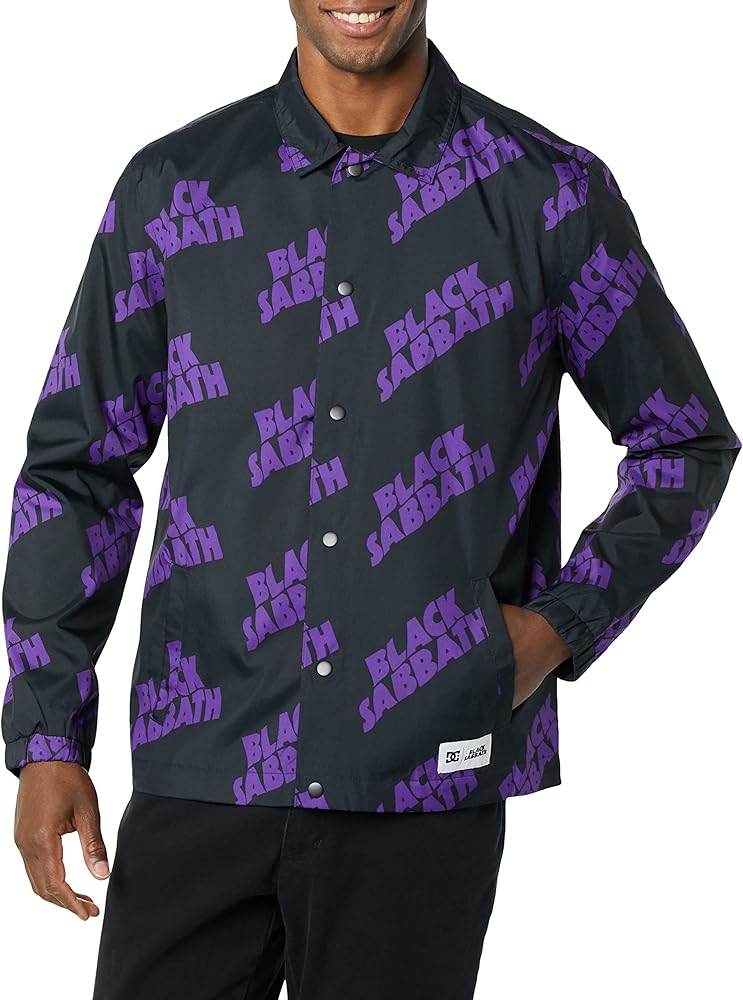 DC Shoes Men's Dc X Black Sabbath Coaches Jacket Windbreaker