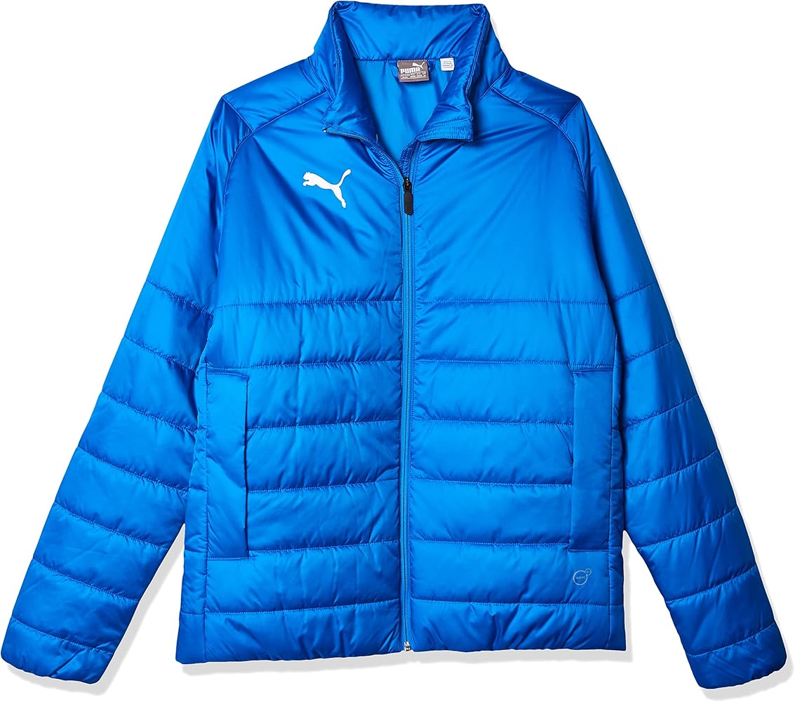 PUMA Men's Liga Casuals Padded Jacket, Electric Blue Lemonade/White, L