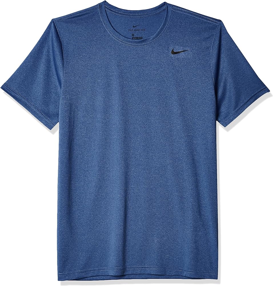 Nike DRY TEE LGD 718833, Light Game Royal Htr/Black, Large