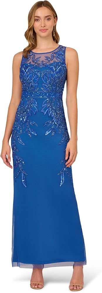 Adrianna Papell Women's Beaded Column Gown