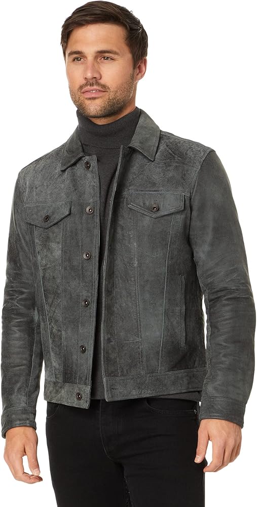 John Varvatos Men's Andrew Leather Jacket