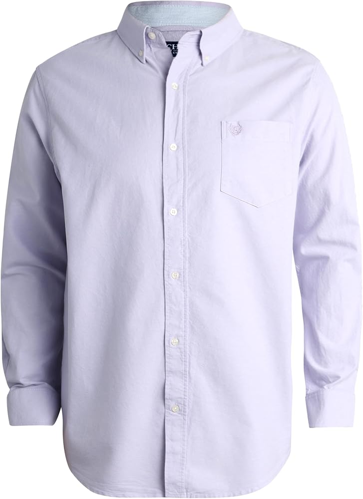 Chaps Men's Big and Tall Shirt - Button Down Oxford Shirt - Causal Long Sleeve Cotton Shirt for Men (L-4X Big & Tall)