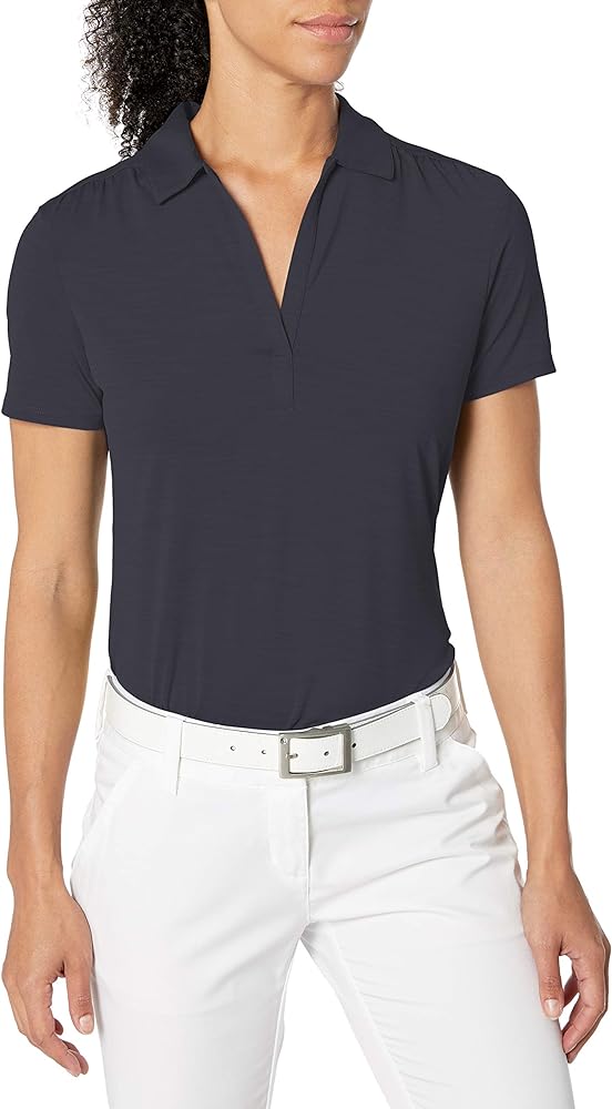 Callaway Women’s Opti-Dri Tonal Short Sleeve Polo Shirt, with Stretch Fabric and Sun Protection, Extended Sizing