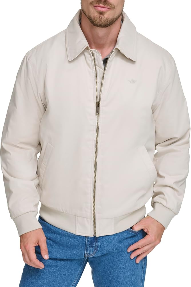 Dockers Men's Micro Twill Golf Bomber Jacket