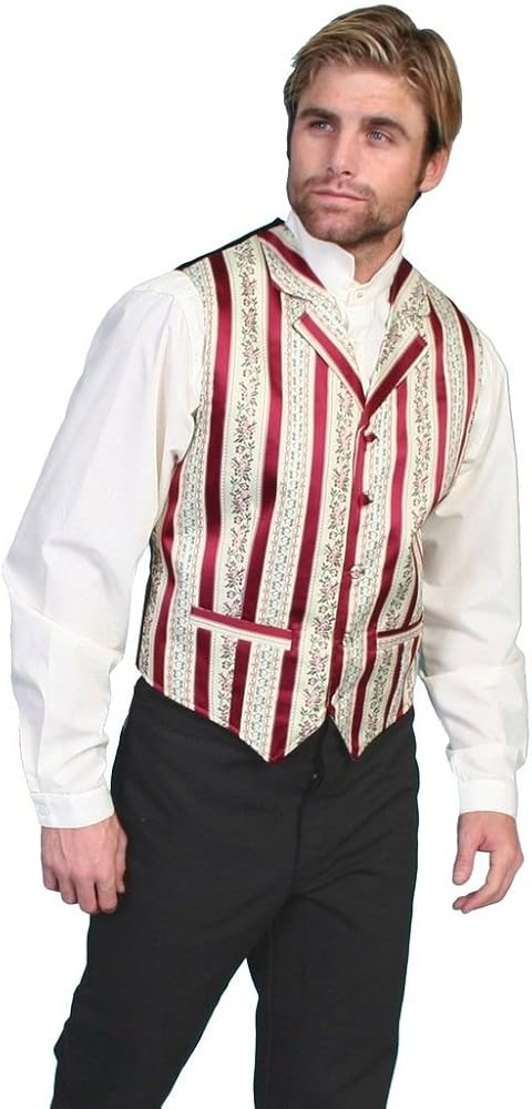 Scully Rangewear Men's Rangewear Wallpaper Striped Vest Big And Tall - Rw168x Bur