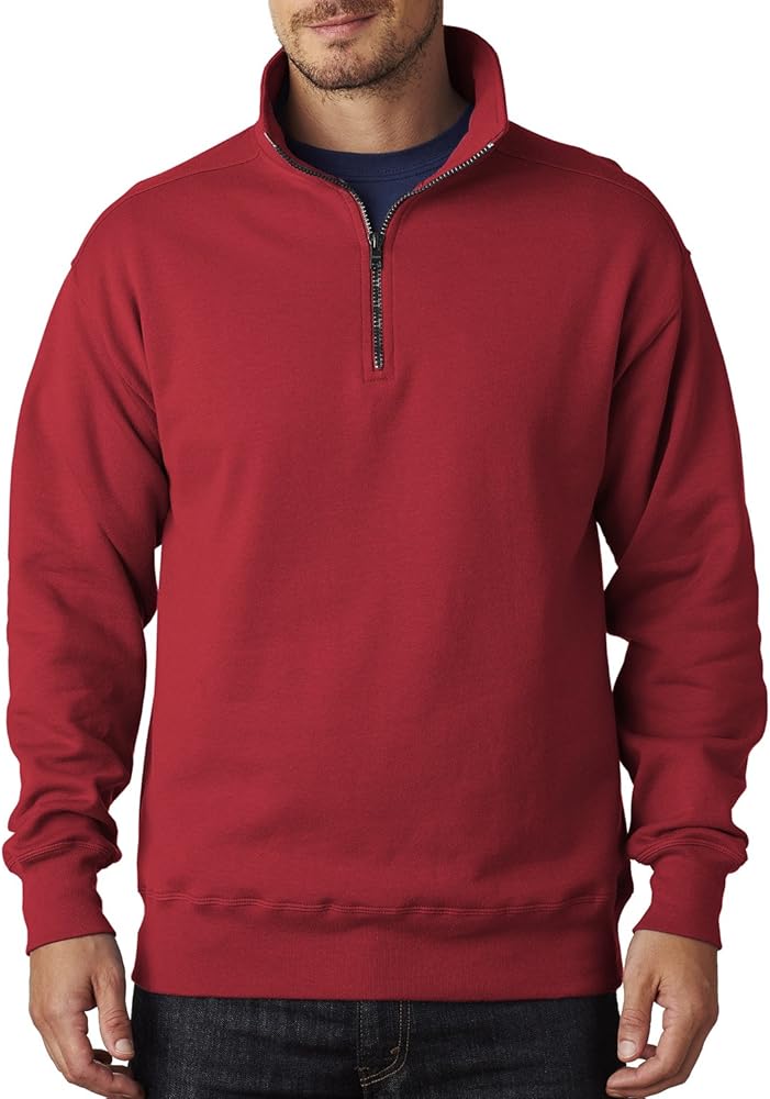 Hanes Mens Nano Quarter Zip Fleece Jacket