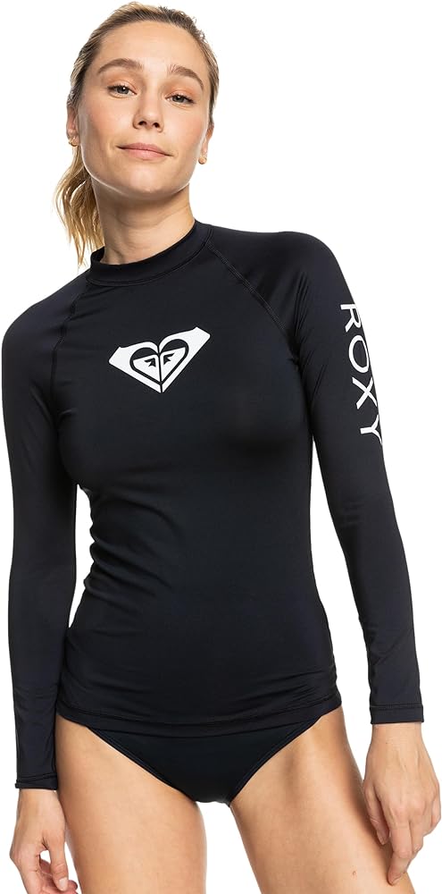 Roxy Women's Rash Guard Whole Hearted UPF 50+Long Sleeve Sun Protection Swim Shirt-Quick Dry Rashguard