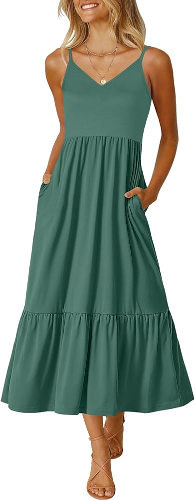 ANRABESS Women's 2024 Summer Dress Casual Sleeveless Flowy Swing Beach Maxi Dresses Long Boho Sundress Vacation Outfits