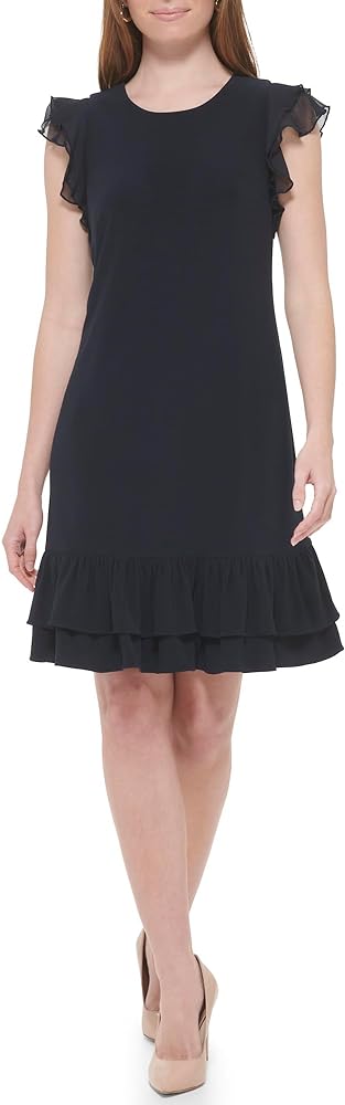 Tommy Hilfiger Women's Short Sleeve Knee Length Shift Dress