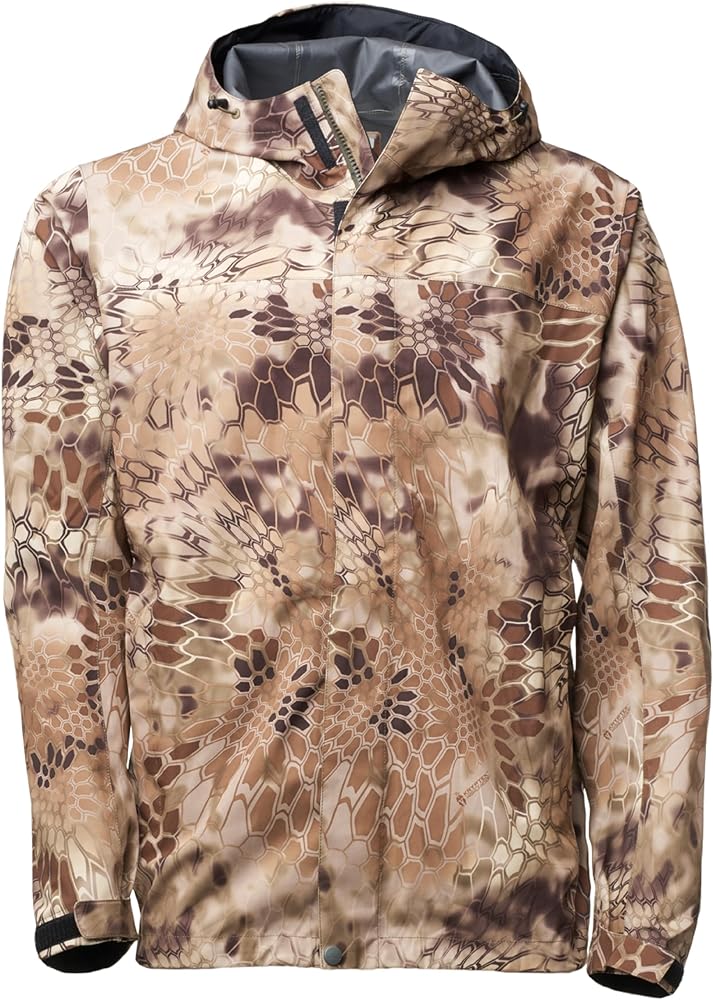 Kryptek Men’s Jupiter Waterproof, Breathable, Packable Camo Hunting Jacket