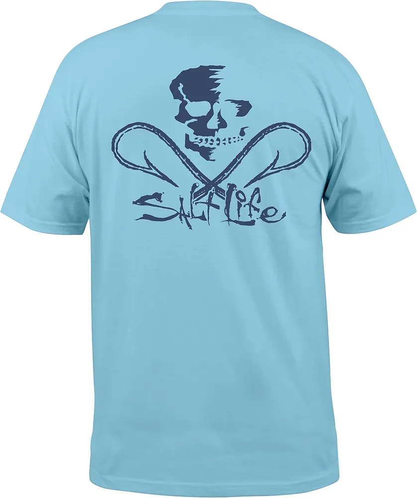 Salt Life Men's Skull and Hooks Short Sleeve Classic Fit Shirt