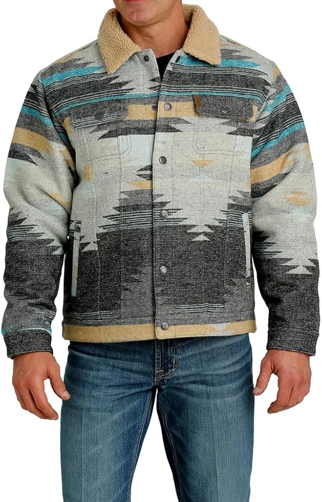 Cinch Western Jacket Mens Sherpa Trucker XL Multi-Color MWJ1511008