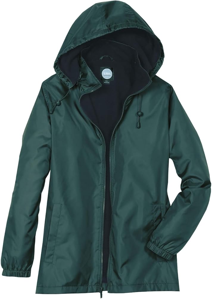 totes Mens Rain Jacket with Hood - Waterproof Rain Coat, Lightweight Storm Jacket - Green, Large