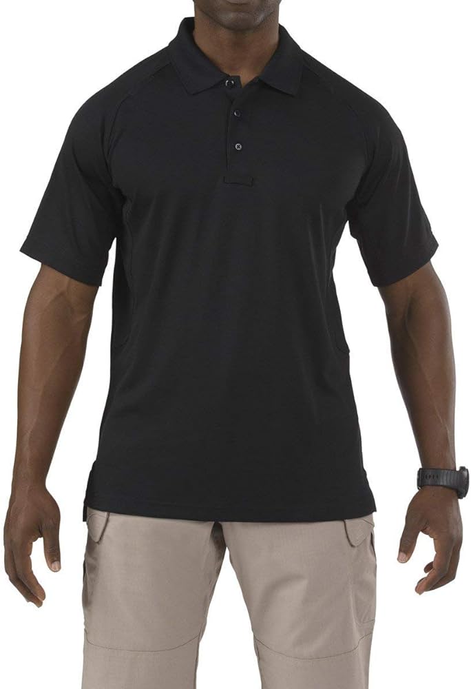 5.11 Tactical Men's Performance Short Sleeve Polo, 100% Polyester, Moisture Wicking, Style 71049