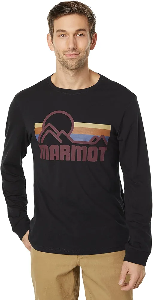 MARMOT Men's Coastal Long-Sleeve T-Shirt - Screen Printed Graphic on Soft, Breathable, Eco-Friendly Cotton/Poly Blend