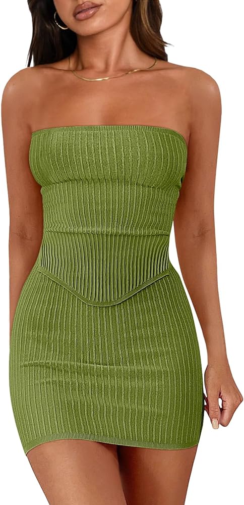 LILLUSORY Women's Two Piece Outfits Summer Matching Sets Crop Tops and Bodycon Skirt