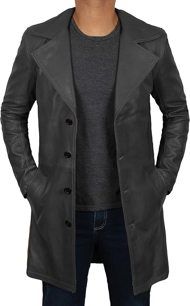 Decrum Mens Leather Coats - Men Leather Coats