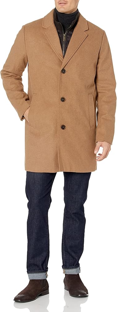 Dockers Men's Henry Wool Blend Top Coat (Regular and Big & Tall Sizes)