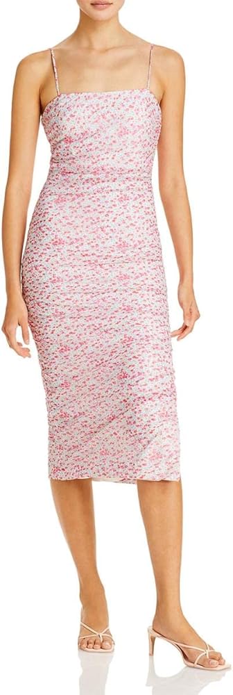 Bardot Ditsy Rouched Midi Dress