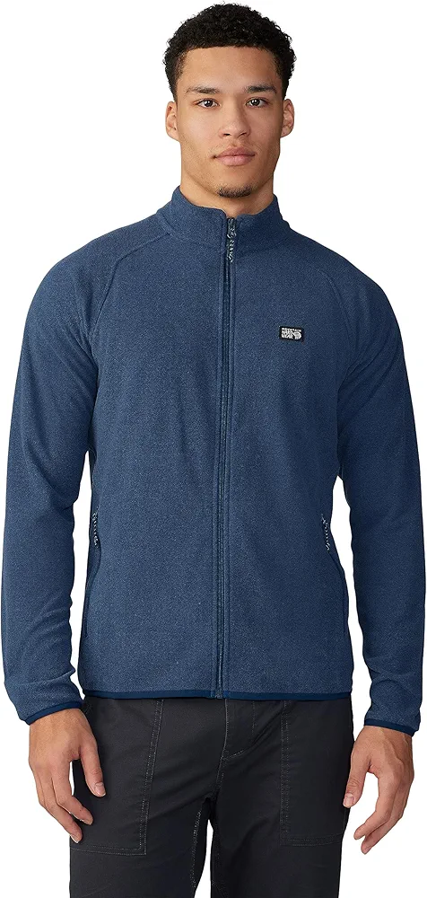 Mountain Hardwear Men's Microchill Full Zip Jacket, Hardwear Navy Heather, Medium