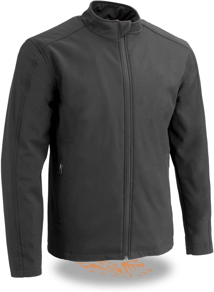 Milwaukee Leather MPM1763 Men's Black Waterproof Lightweight Soft Shell Jacket