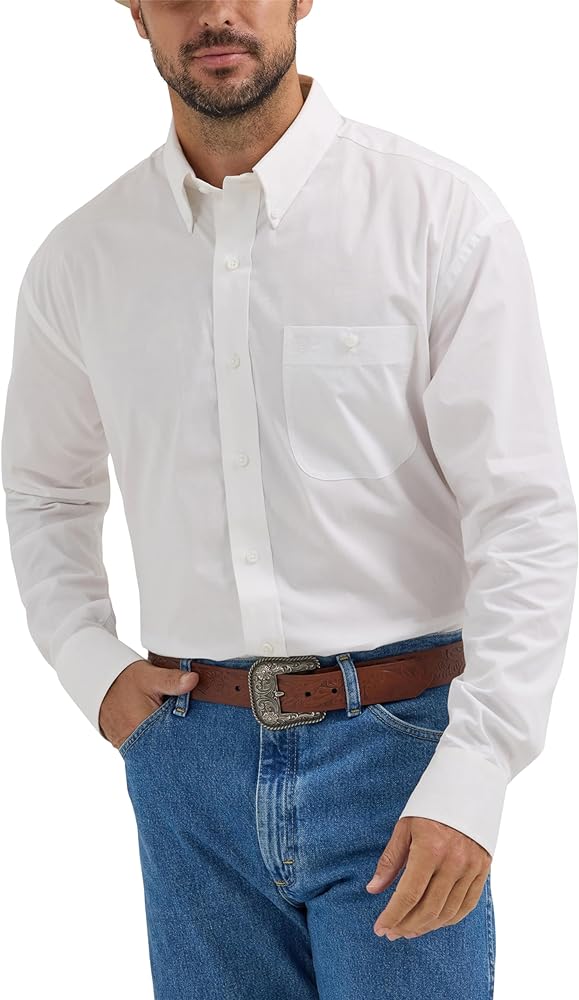 Wrangler Men's George Strait Western Long-Sleeve Relaxed-fit Button-Down Shirt