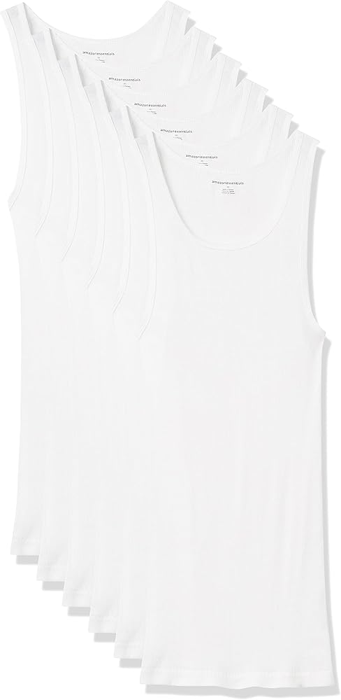 Amazon Essentials Men's Tank Undershirts, Pack of 6