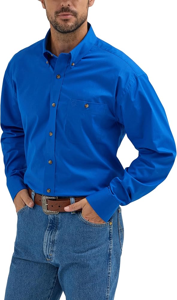 Wrangler Mens George Strait Button Down Long Sleeve Shirt