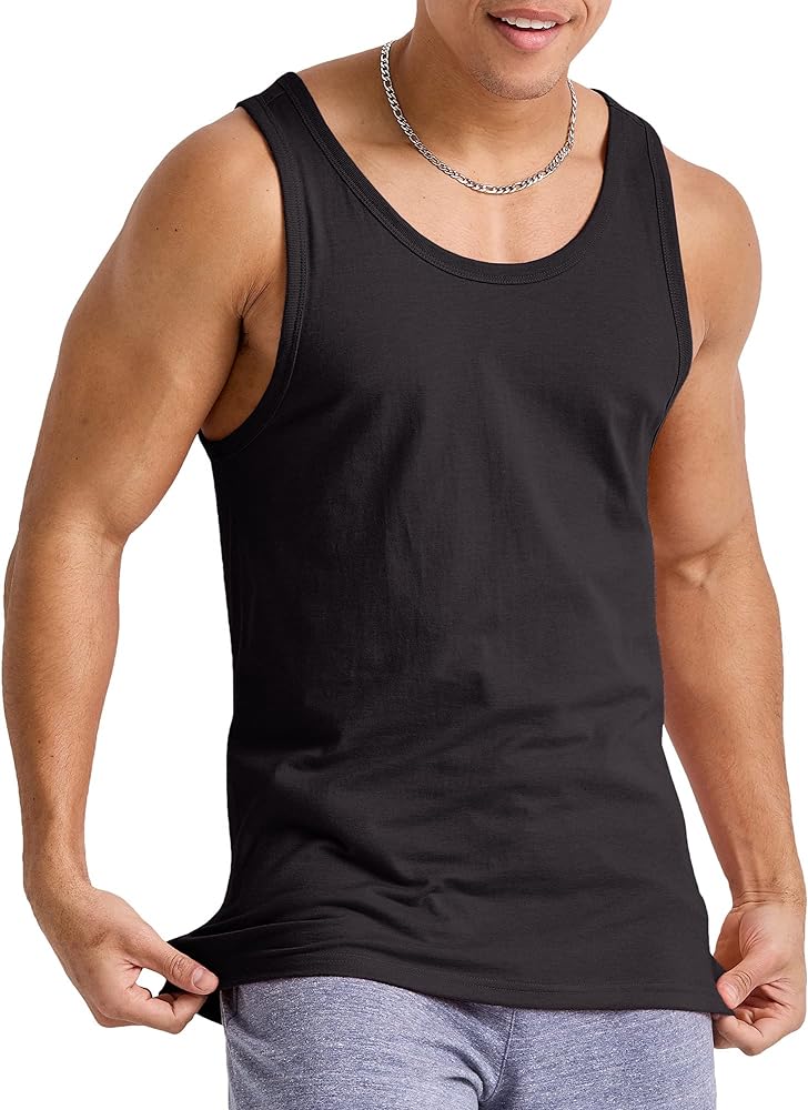 Hanes Mens Originals Tri-Blend Tank Top, Lightweight Tanks For Men, Sleeveless Tank Shirt