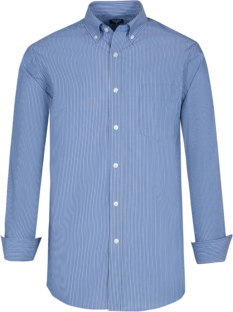 Year In Year Out Water and Stain Shield Dress Shirts for Men Button Down Long Sleeve Shirts for Men(Big and Tall Available)