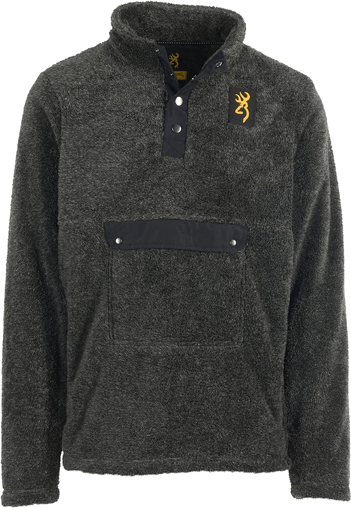 Browning Men's Pullover, High-loft Fleece Quarter Snap Sweater