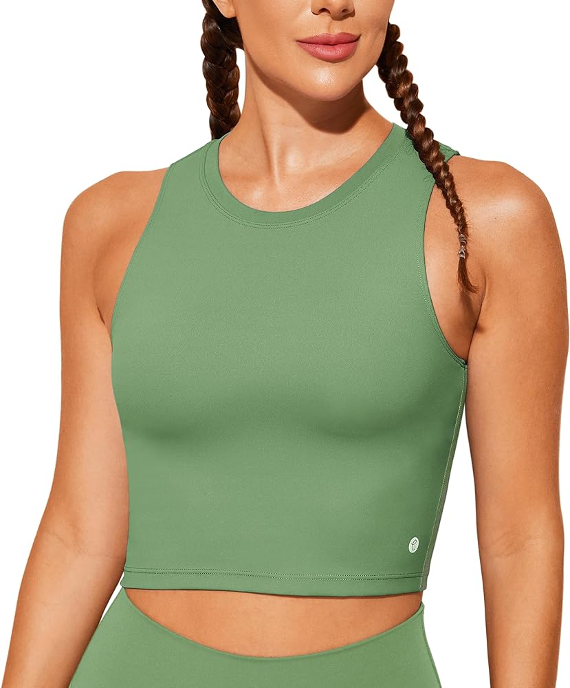 Natural Feelings Nudi Sports Bras for Women Removable Padded Yoga Tank Tops Sleeveless Fitness Workout Crop Tops