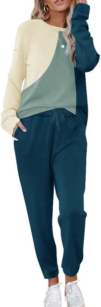 ETCYY NEW Lounge Sets for Women Two Piece Outfits Sweatsuits Sets Long Pant Loungewear Workout Athletic Tracksuits