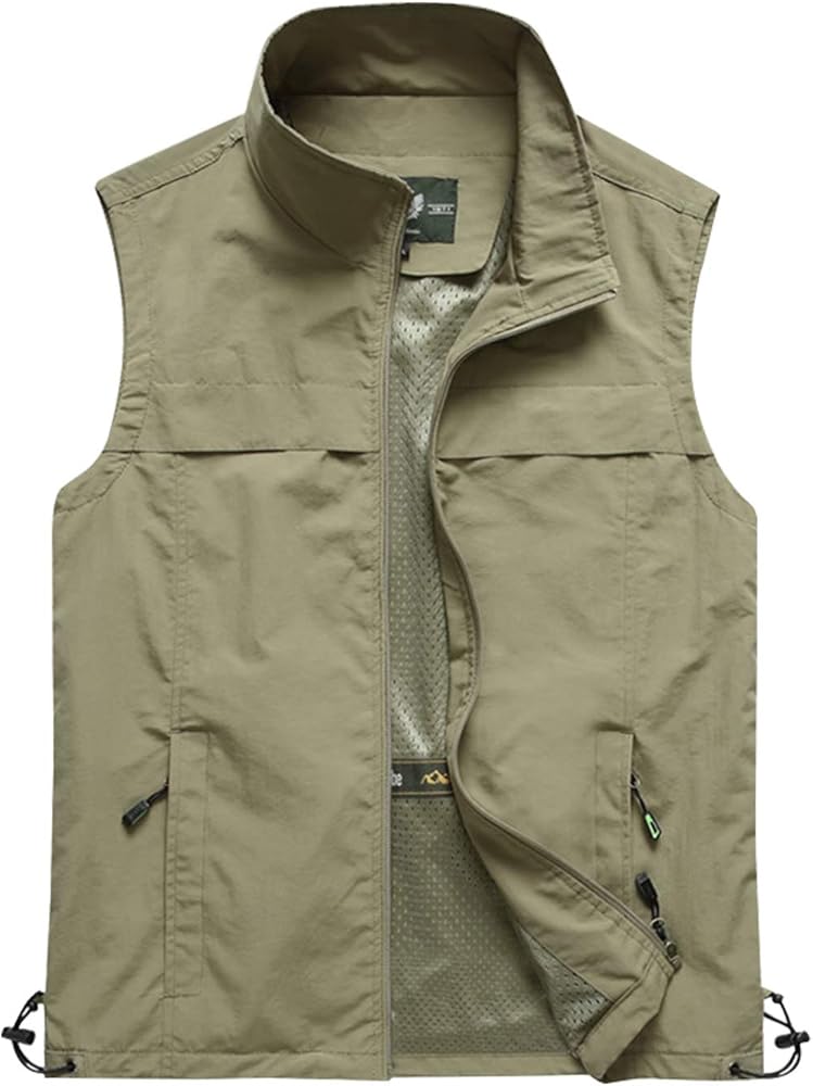 Gihuo Men's Lightweight Quick Dry Outdoor Multi Pockets Fishing Vest