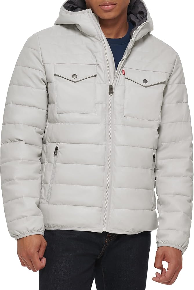 Levi's Men's Water Resistant Performance Stretch Hooded Puffer Jacket