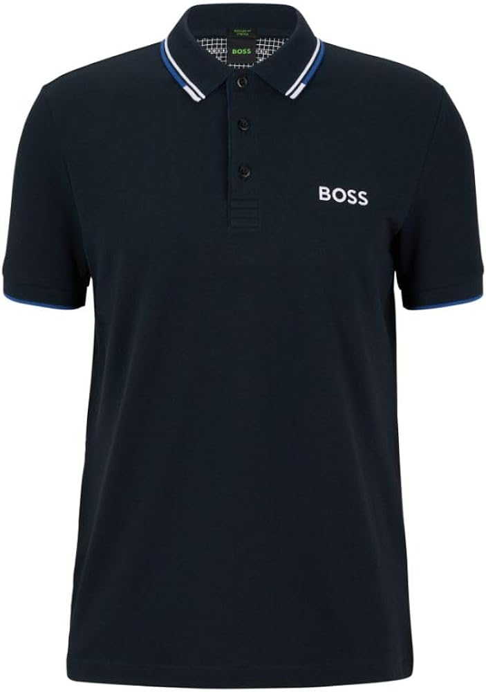 BOSS Men's Paddy Pro Contrast Color Cotton Stretch Polo Shirt