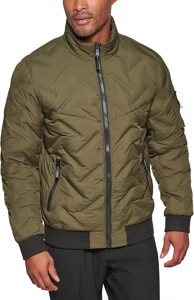 DKNY Men's Welded Quilted Bomber Jacket