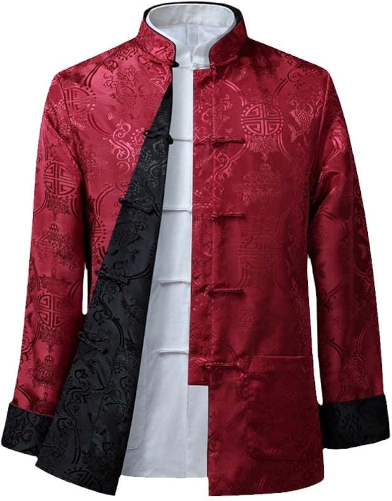 Tang Suit Chinese Shirt Style Jacket Collar Traditional Chinese Clothing For Men Silk Kungfu Cheongsam Top Hanfu