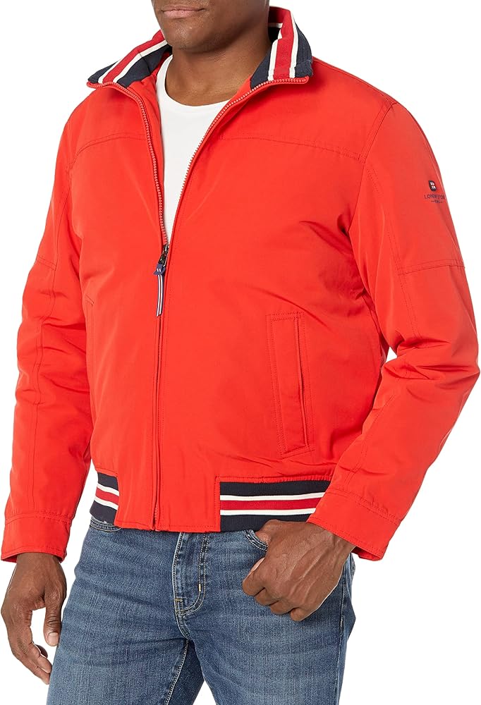 LONDON FOG Men's Ribbed Knit Golf Jacket