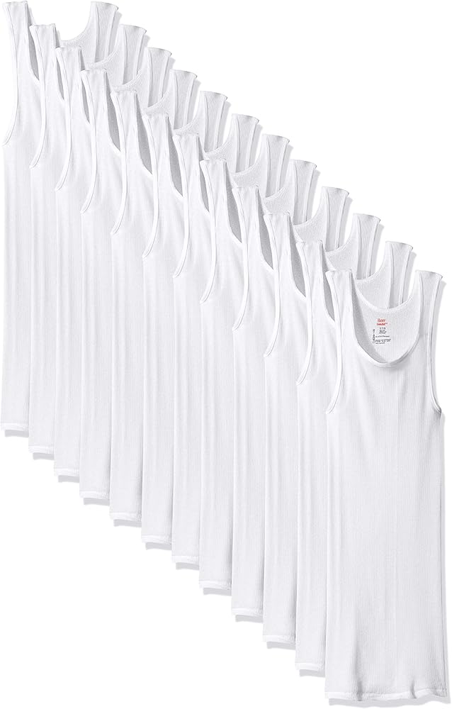 Hanes mens Cotton Tank Undershirts 12-Pack