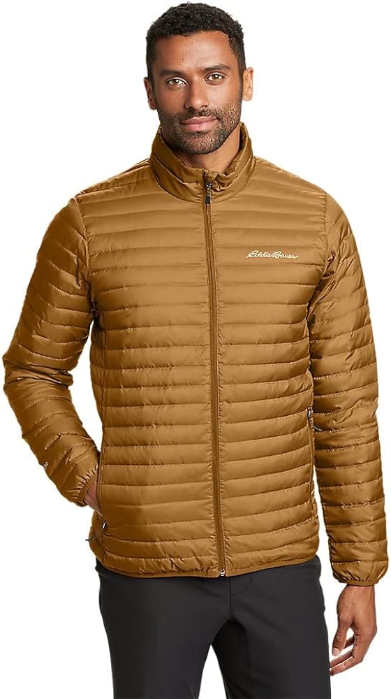 Eddie Bauer Men's Microlight Down Jacket - Water-Resistant, 650 Fill RDS Certified Down, Zip Pockets, Handwarmer Pocket