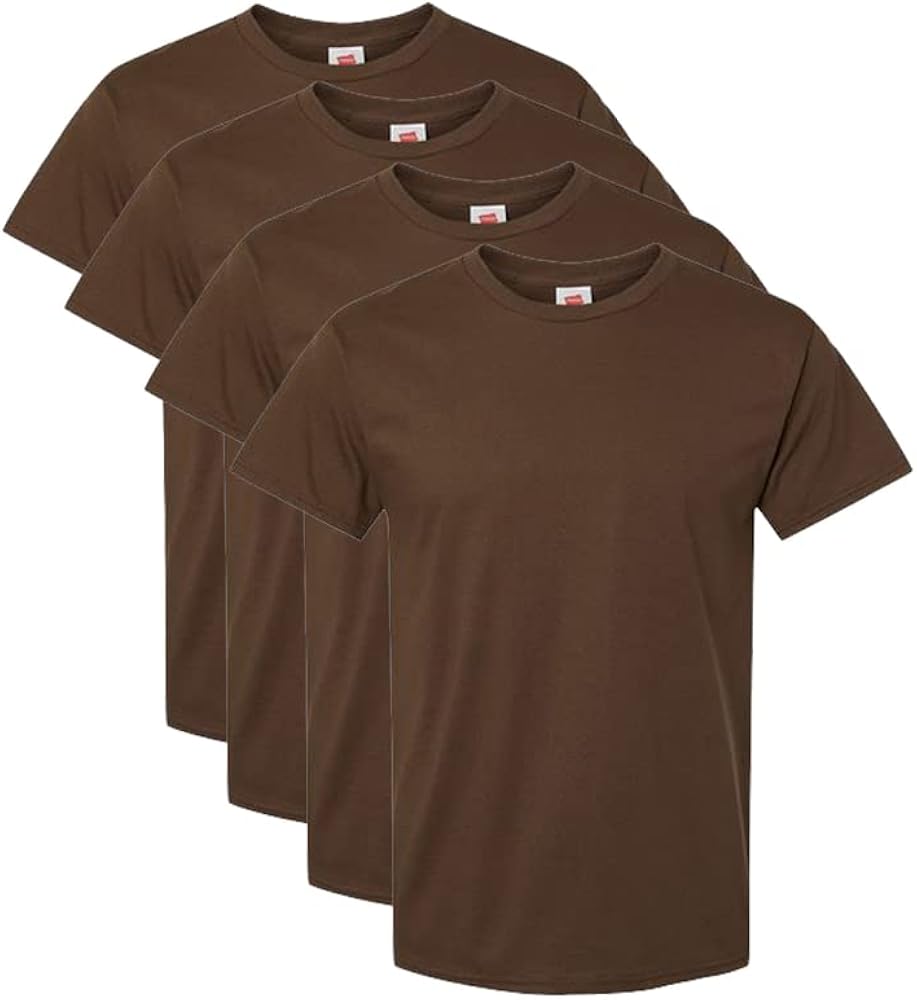 Hanes Mens Essential-T Cotton T-Shirt, Athletic Crimson_Discontinued