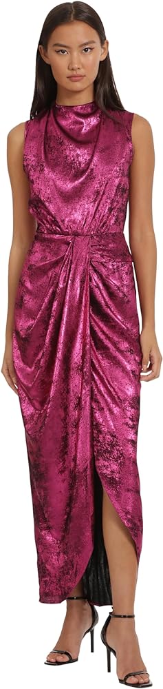 Donna Morgan Women's Holiday Foil Glitter Shimmer Metallic Dress Occasion Party Guest of