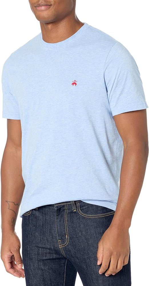 Brooks Brothers Men's Short Sleeve Supima Cotton Crew Neck Logo T-Shirt