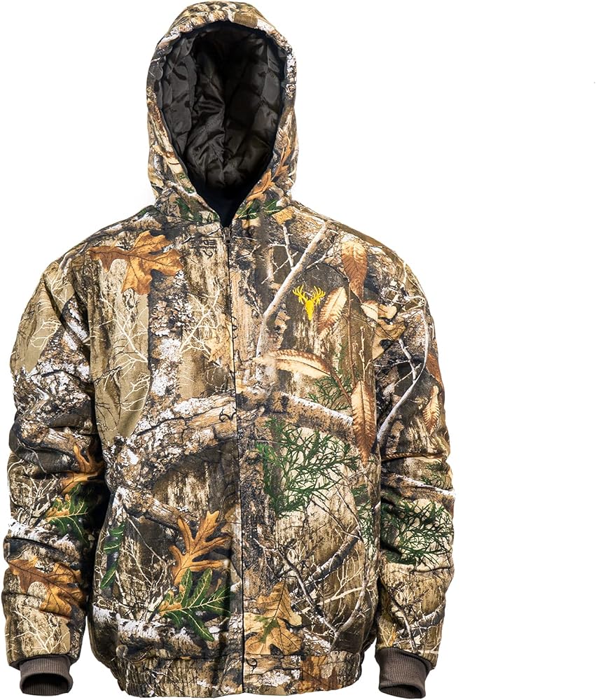 HOT SHOT Youth Insulated Twill Camo Hunting Jacket - Camo with Cotton Shell, for cold weather, bird and deer hunting