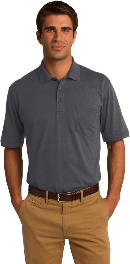 Port & Company 5.5-Ounce Jersey Knit Pocket Polo Shirt