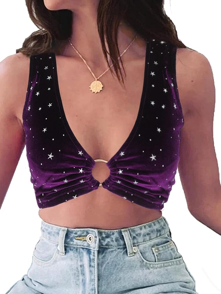 Women‘s Sparkly Festival Rave Outfits Sexy Concert Crop Top