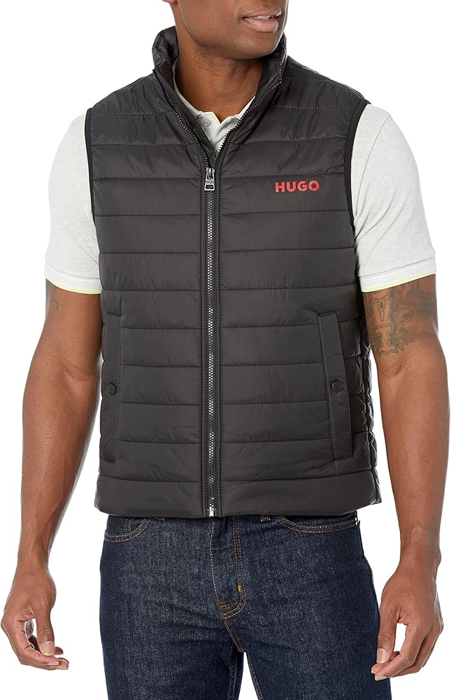 HUGO Men's Stand Collar Puffer Jacket