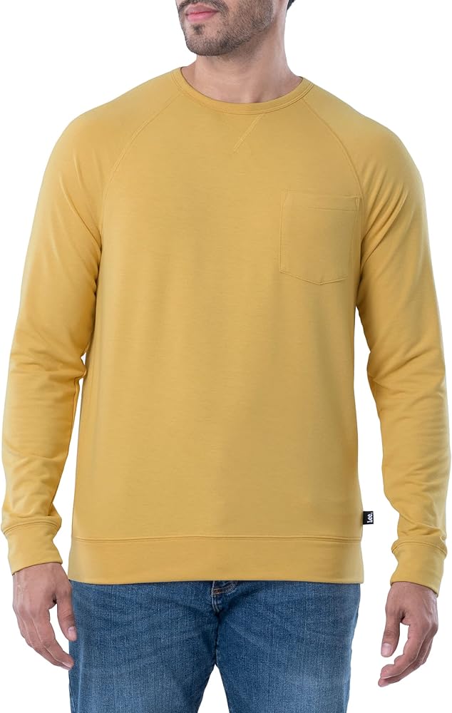 Lee Men's French Terry Long Sleeve Raglan Tee Shirt