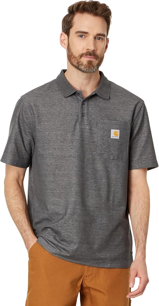 Carhartt Men's Loose Fit Midweight Short-Sleeve Pocket Polo